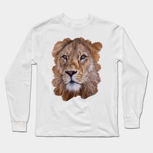 African Lion Painting Long Sleeve T-Shirt